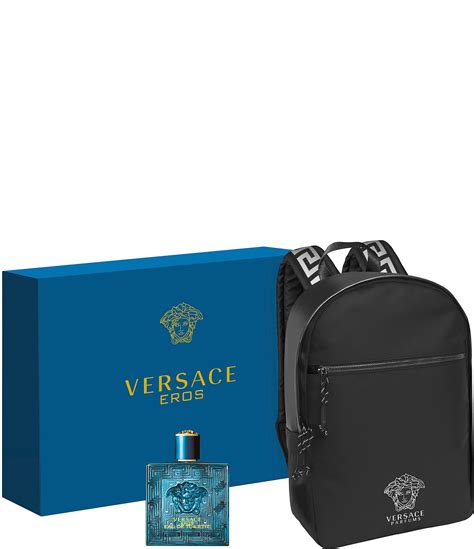 versace set for men cologne|Versace cologne set with backpack.